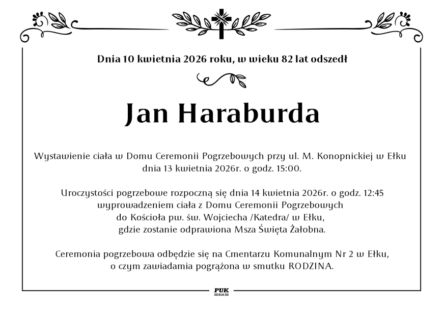 Jan Haraburda - nekrolog